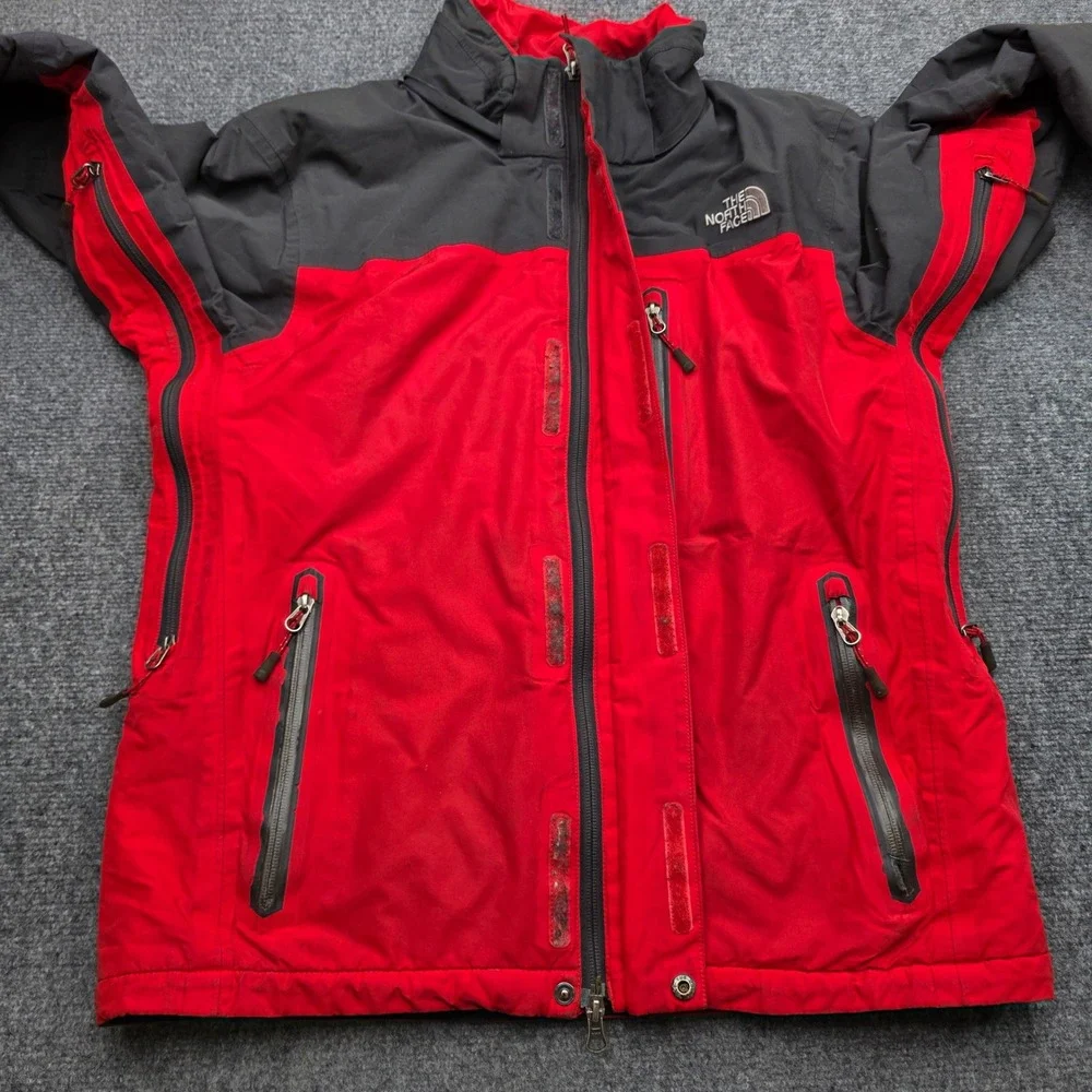 The North Face Summit Series HyVent Alpha Red Full Zip Jacket Mens L Flawed